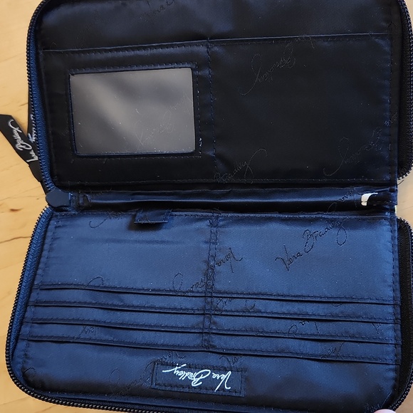 Vera Bradley Floral Wallet Black EUC - Picture 6 of 7